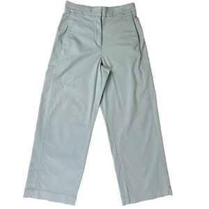 Babaton The Group Aritza Wide Leg Cropped Pants Sage Green Blue Size 10